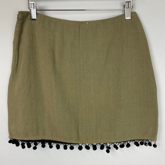 Altar’d State Linen Embroidered Floral Boho Bird Folk Art Mini Skirt Small - Picture 5 of 8